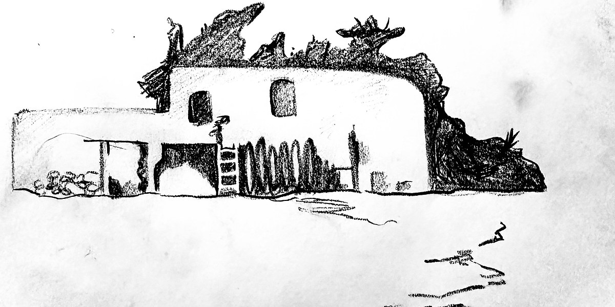 Adobe House — Ink & Pencil