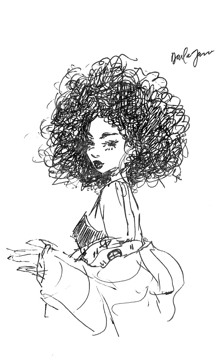 Curly Hair Ink — Ink & Pencil