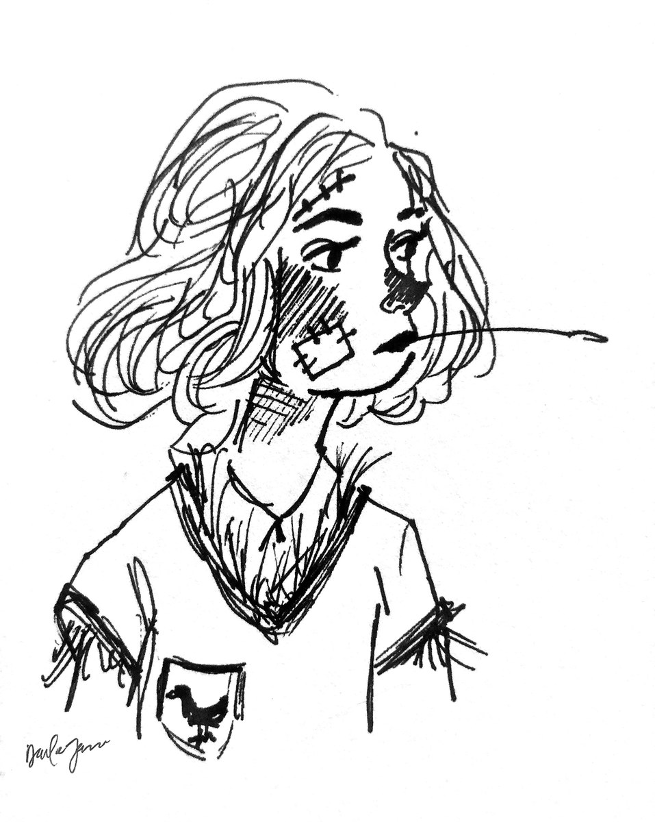 Patched Girl Ink — Ink & Pencil
