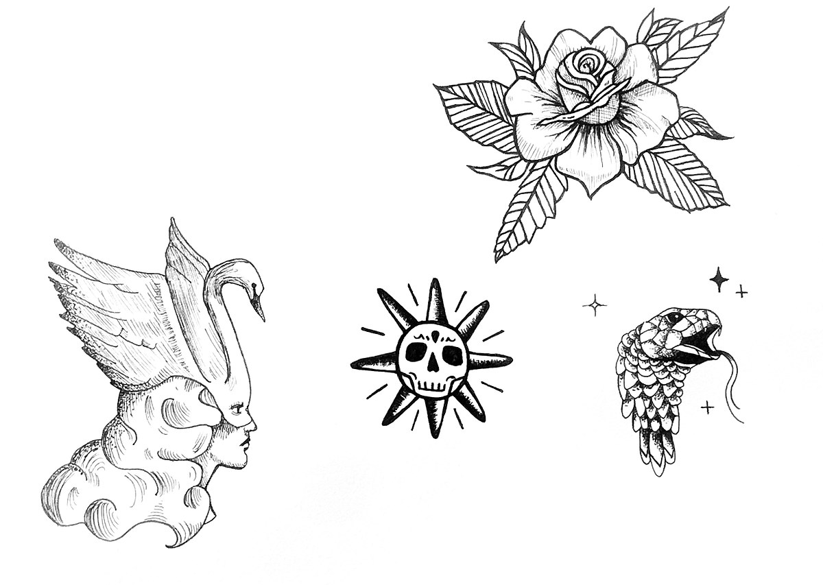 Tattoo Flash — Ink & Pencil