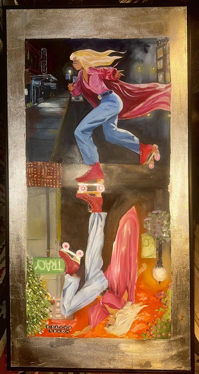 Roller Skater Mirror — Paintings